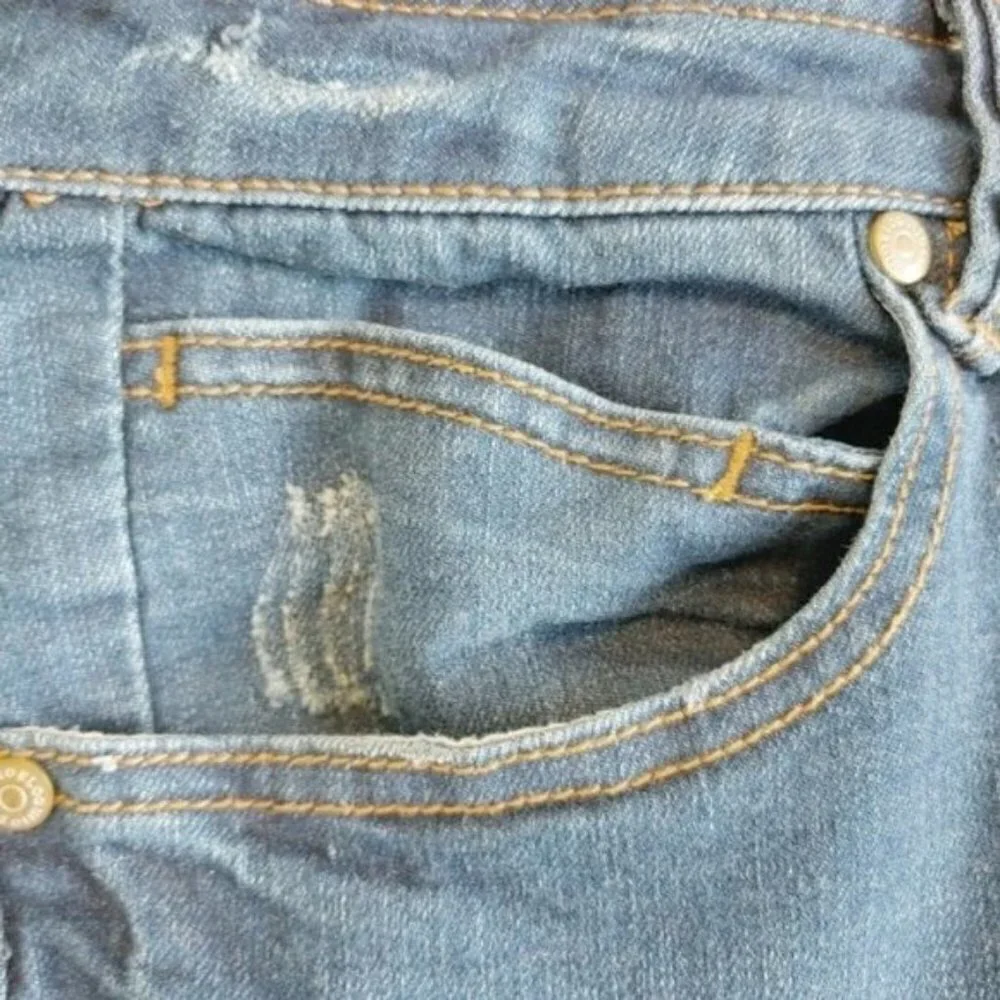 Eloquii Jeans Indigo Wash Distressed Sz 24 Casual Contemporary